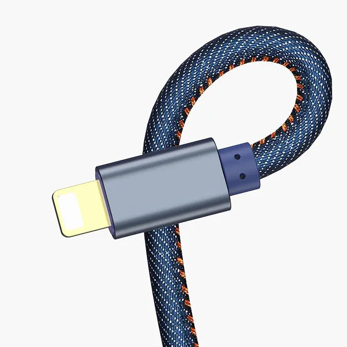 Kabel Lightning, Jeansowy - 1 Metr