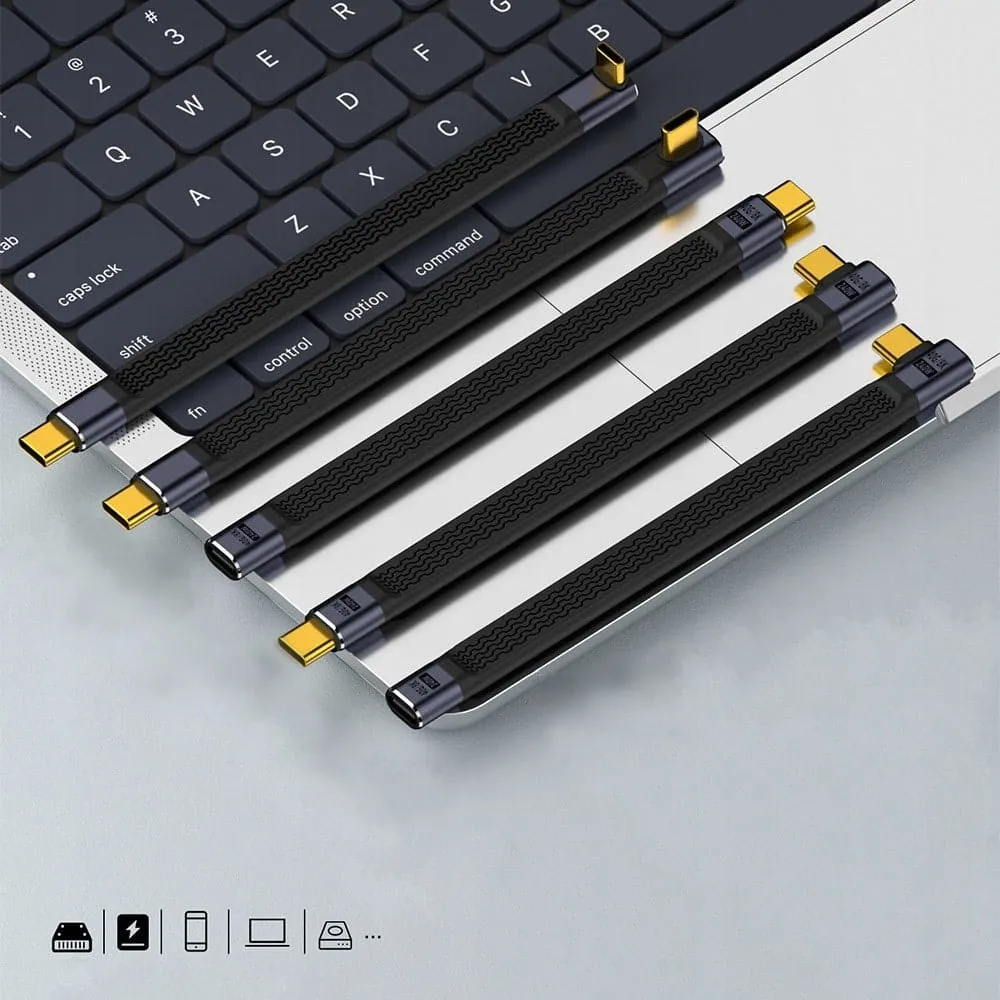 Kabel USB-C Kątowy - 40GBPS 8K 240W 13cm  - v2