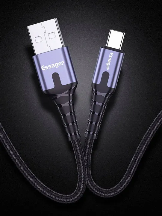 Kabel USB-C QC 3.0 3A Ledowy Essager®