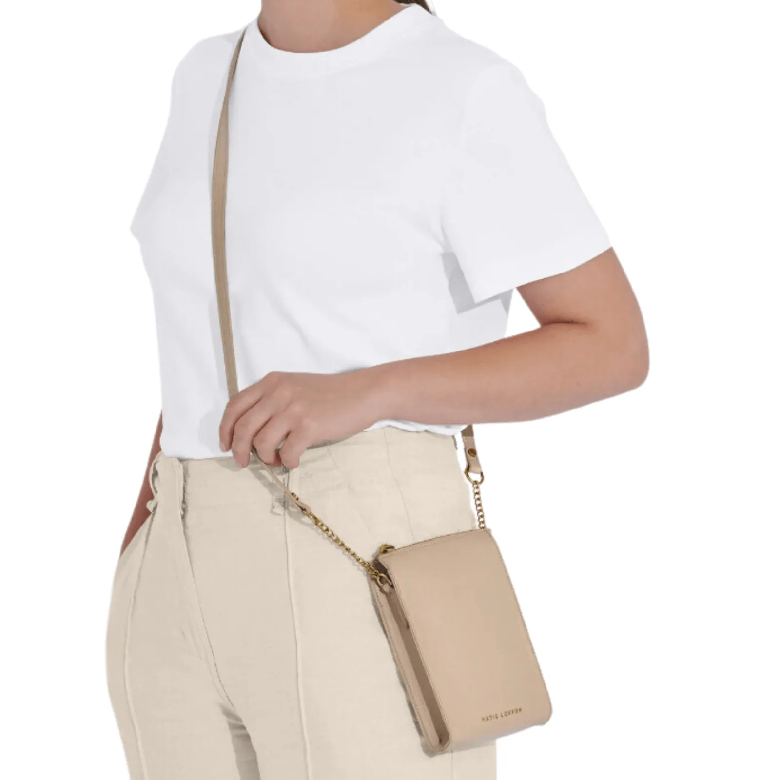 Katie Loxton Zana Slim Crossbody Bag - Light Taupe