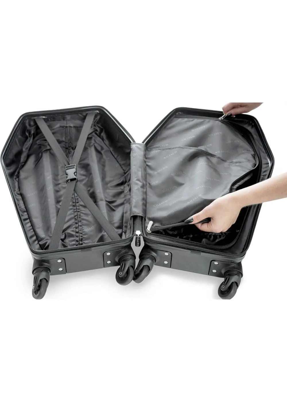 Killstar Casket Carry Case Coffin Suitcase Small Black