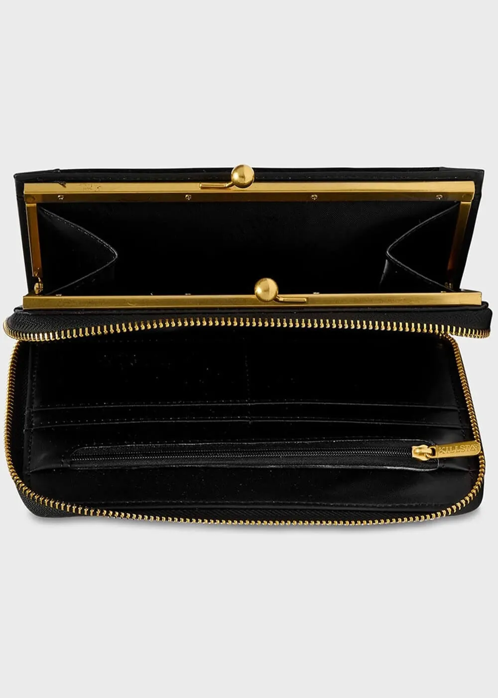 Killstar Fern Valley Velvet Wallet Black