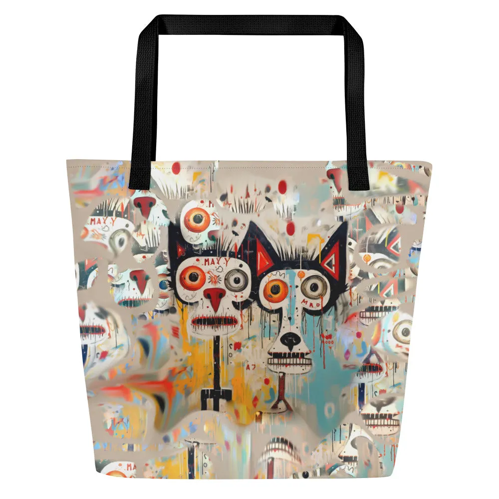 Kinda Classy; Kinda Hood - Large Tote Bag