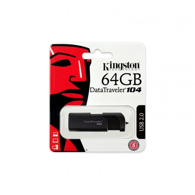 Kingston Dt104/64gb Memoria 64gb Usb 2.0, Negro