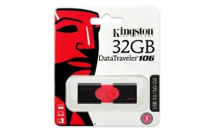Kingston Dt106 Memoria Usb 32 Gb 3.0 Negro/Rojo