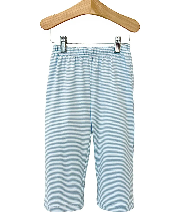 Knit Pants | Light Blue Stripe