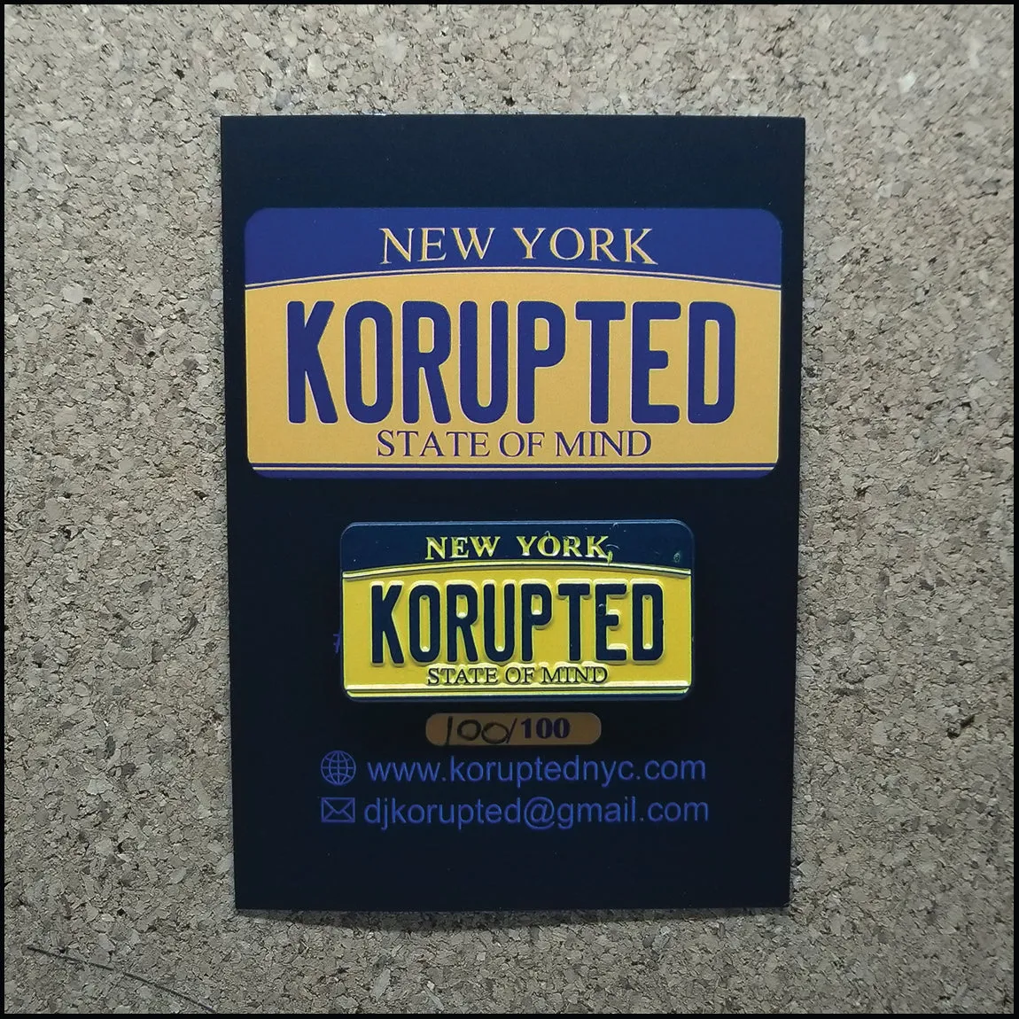KORUPTED License Plate - Enamel Pin