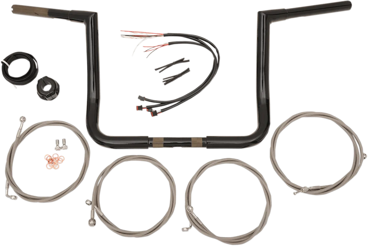 LA Choppers LA-7312KT1-63 12in. Ape Hanger Handlebar Kit - Chrome