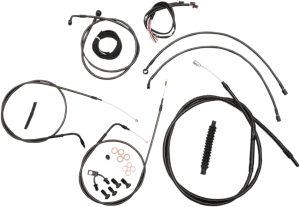 LA Choppers LA-8123KT2-16M Complete Handlebar Cable/Brake & Clutch Line/Wire Kit - Midnight Black