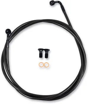 LA Choppers LA-8210B16M Midnight Braided Brake Lines - 15-17in. Ape Hangers