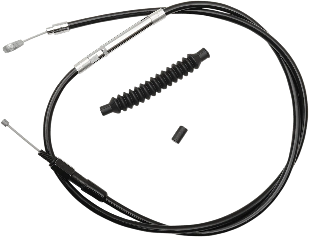 LA Choppers LA-8210C19B Black Vinyl-Coated Stainless Steel Clutch Line Kit - 18in.-20in. Ape Hangers