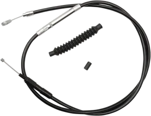 LA Choppers LA-8210C19B Black Vinyl-Coated Stainless Steel Clutch Line Kit - 18in.-20in. Ape Hangers