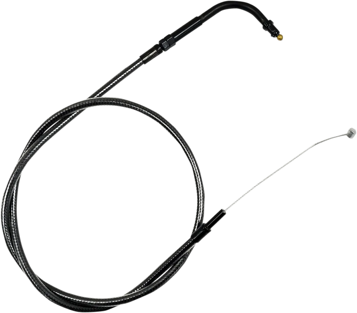 LA Choppers LA-8210TH16M Midnight Braided Throttle Cable Kit - 15in.-17in. Ape Hangers