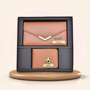 Lady Wallet   Men's Wallet (Couple Gift 1) - Tan