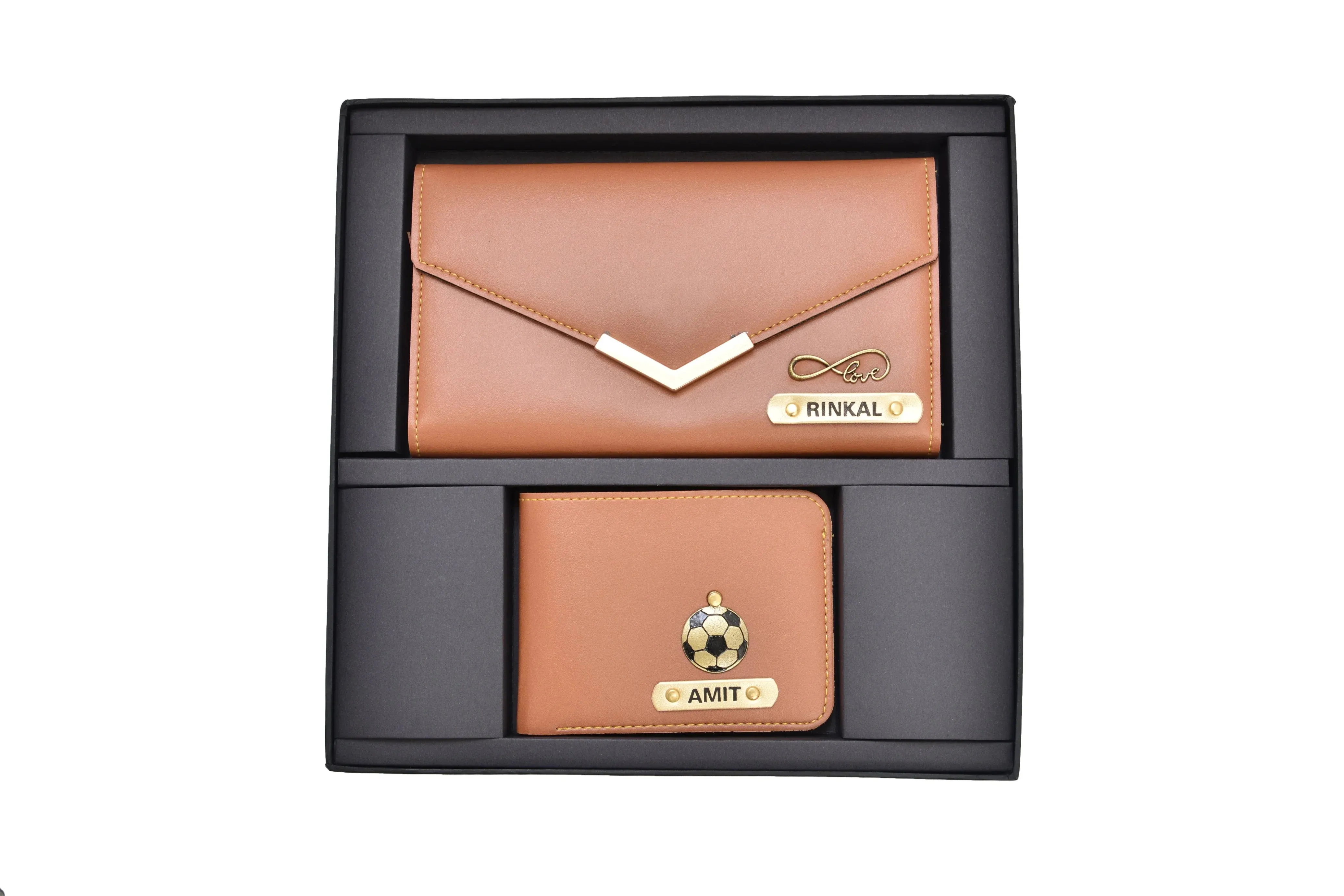 Lady Wallet   Men's Wallet (Couple Gift 1) - Tan