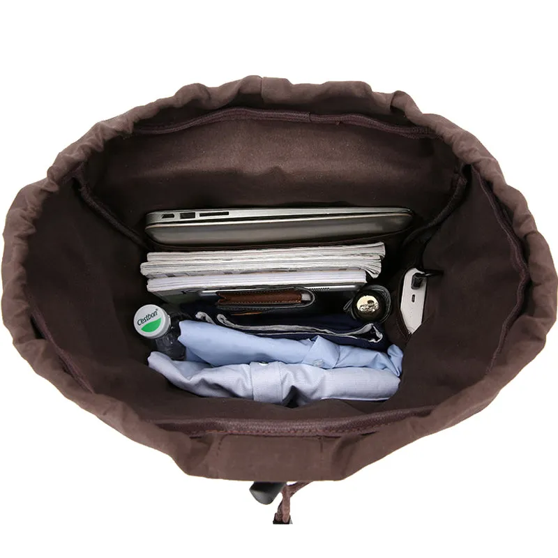 Laptop Outdoor Canvas Backpack With Charging