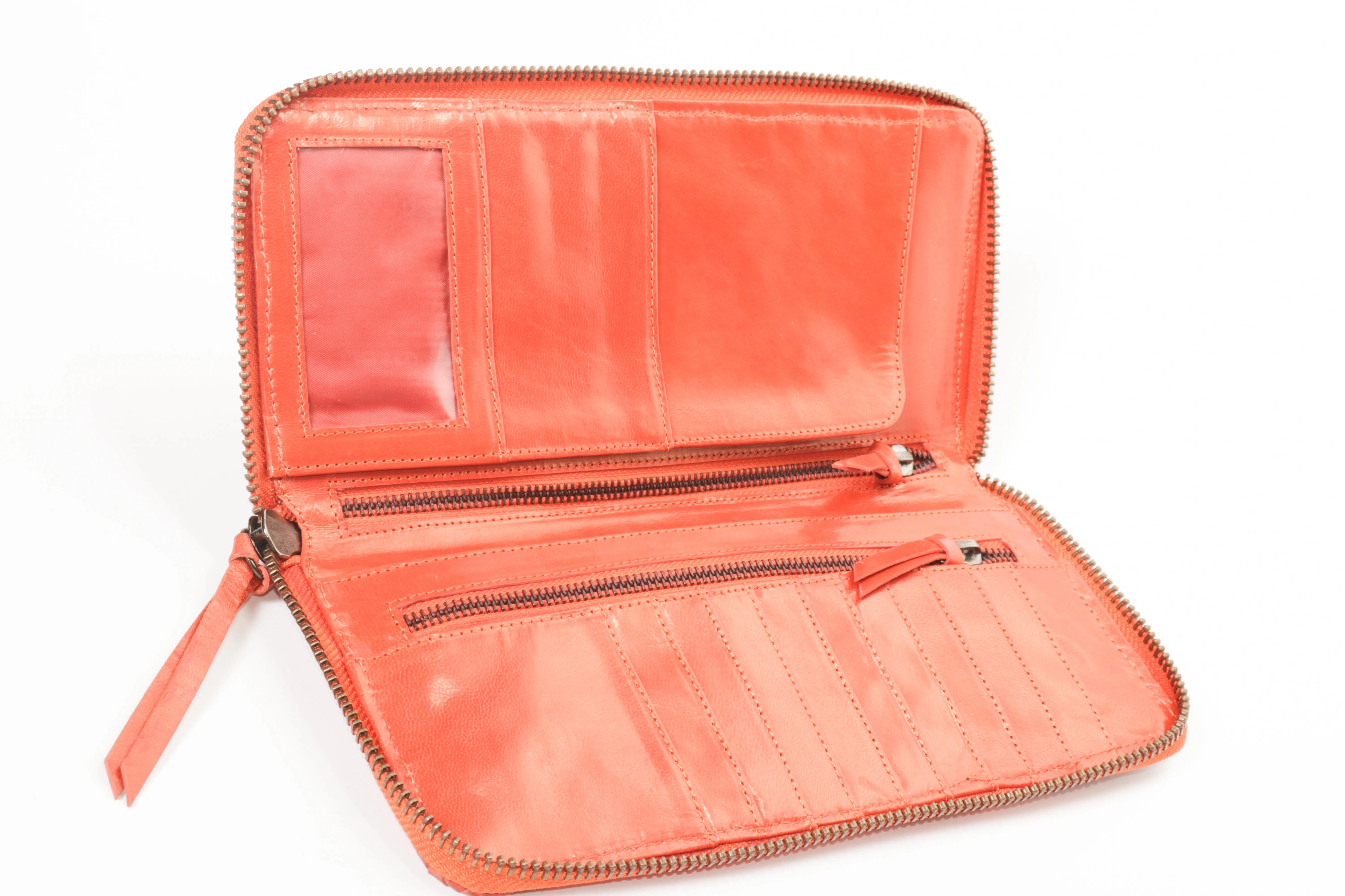 LARGE WALLET Orange Woven