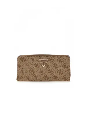 Laurel Slg Large Zip Around - Latte Logo