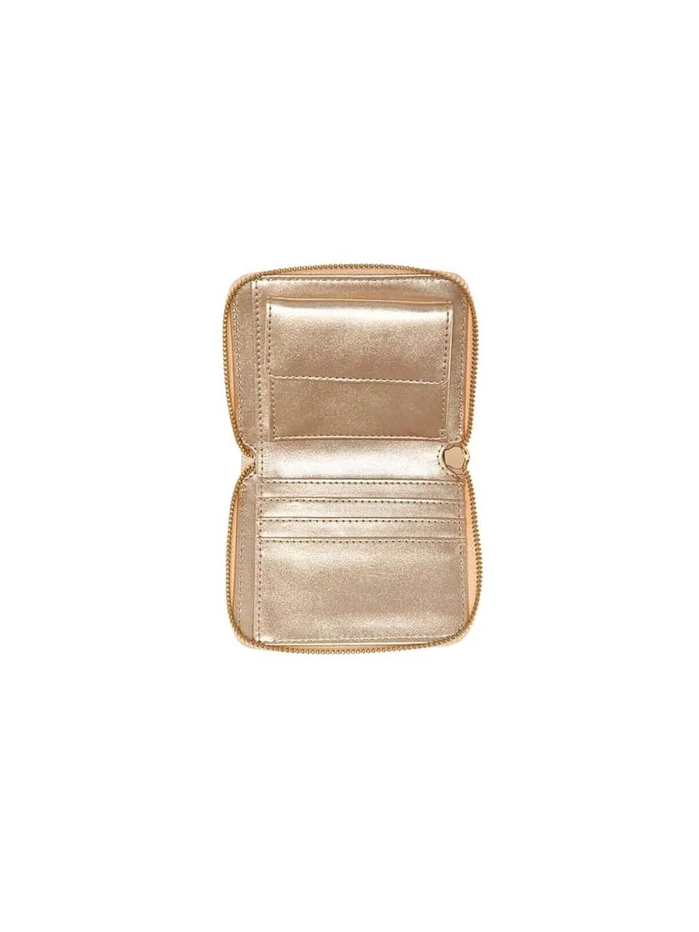 Laurel Slg Small Zip Around - Latte Logo