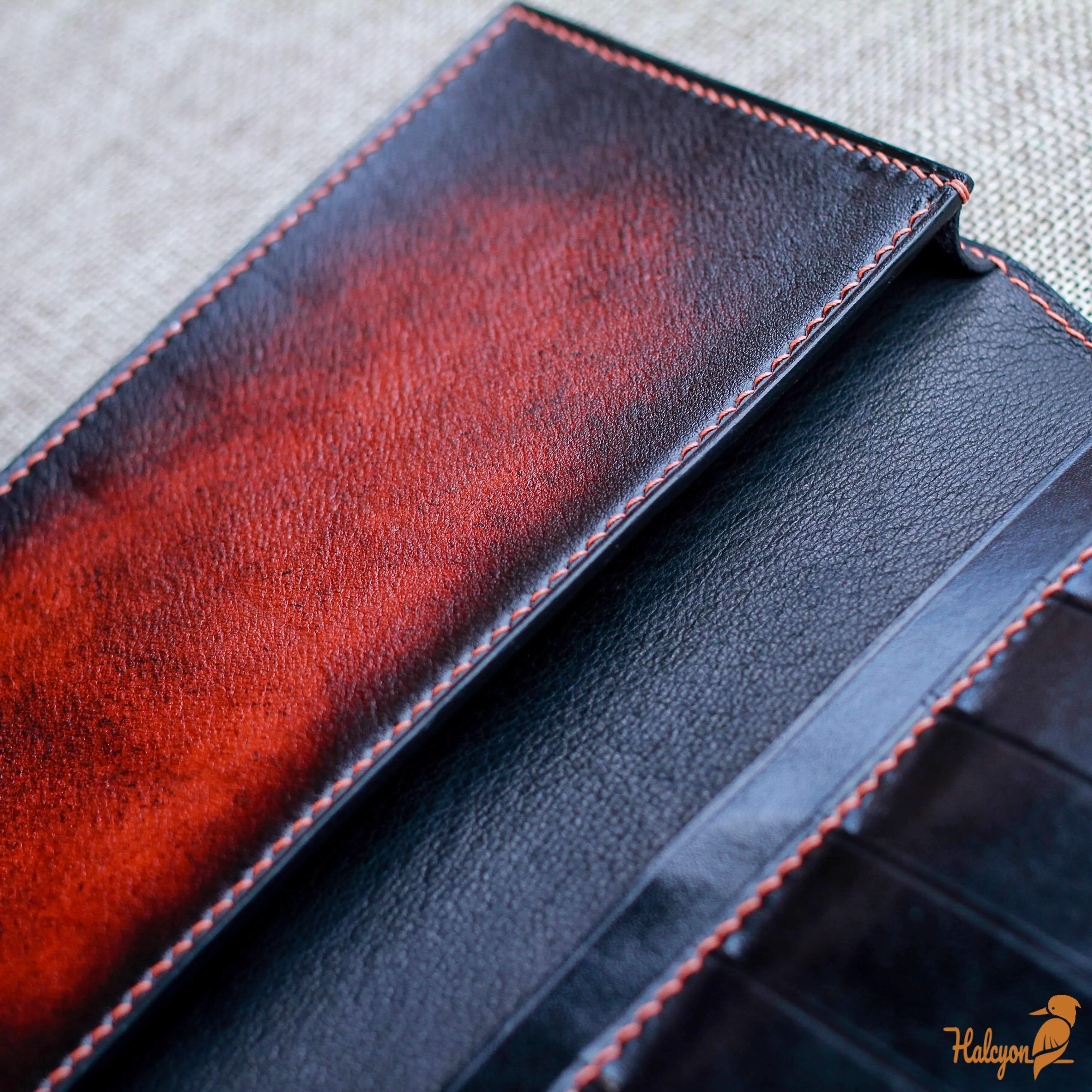 Leather Long Wallet, Engraved Mens Wallet