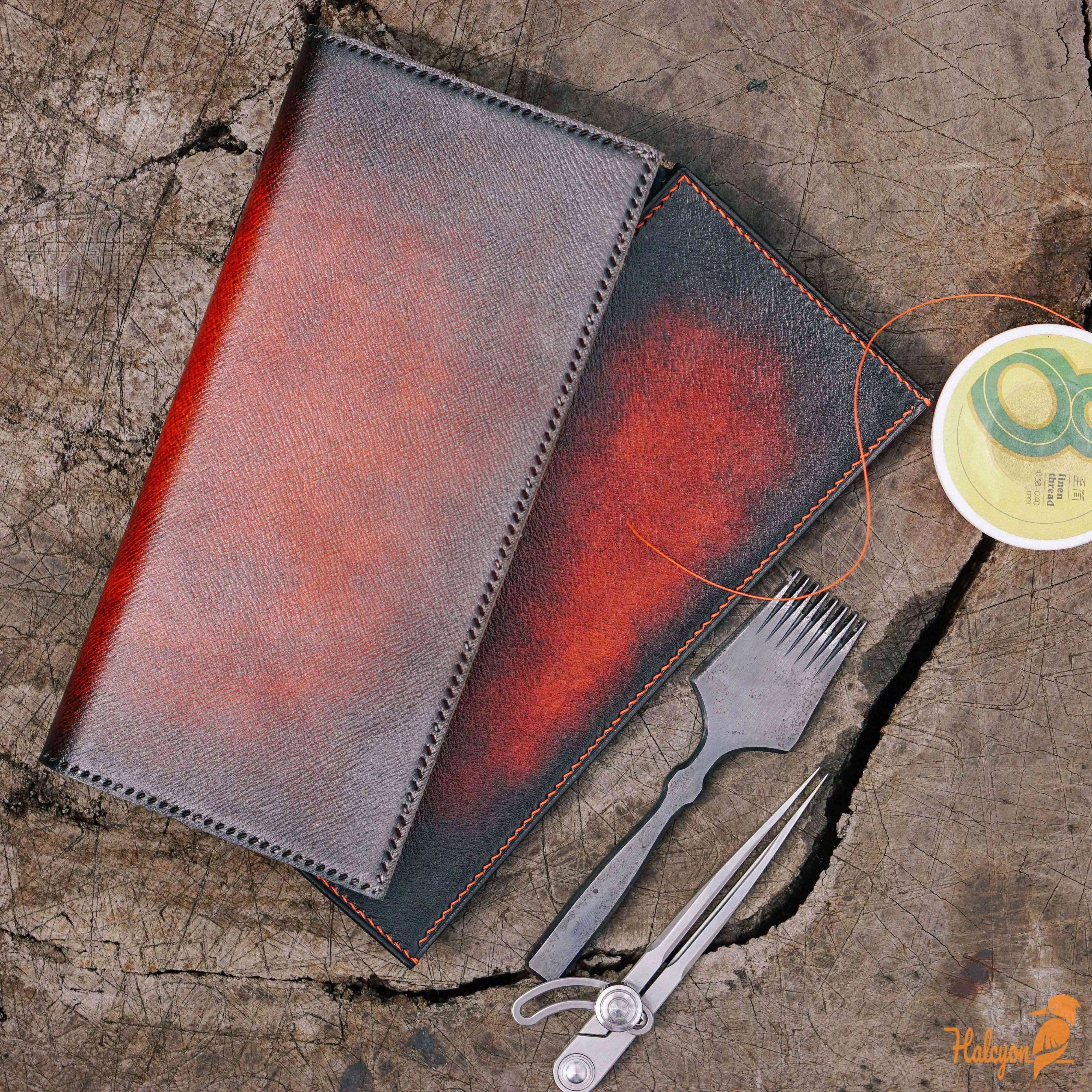 Leather Long Wallet, Engraved Mens Wallet