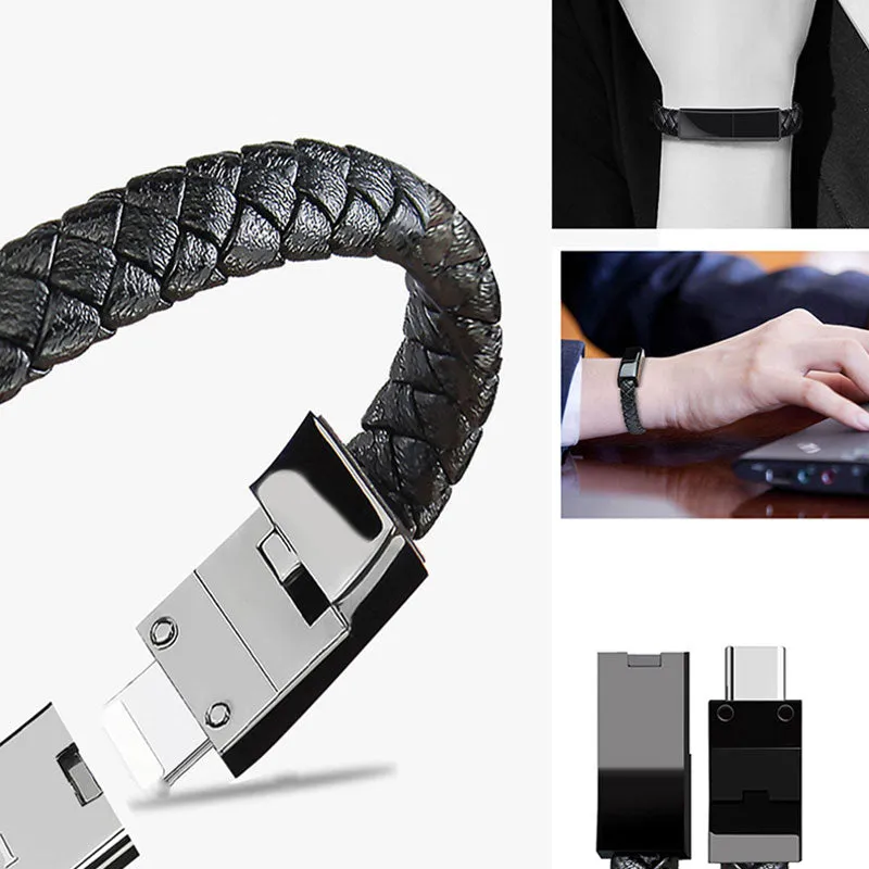 Leather Micro USB Bracelet