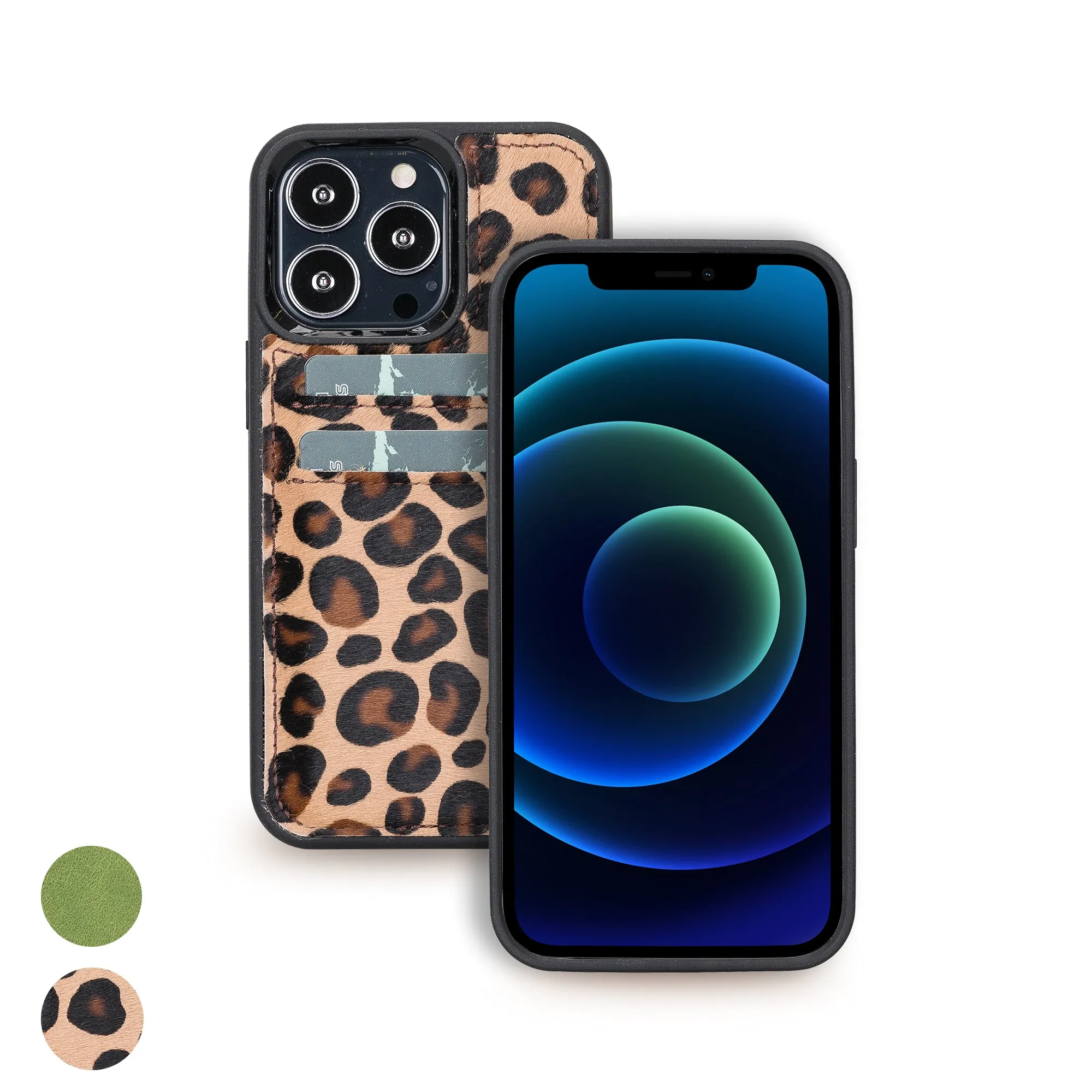 Leather Phone Case with Wallet for iPhone 13 Pro