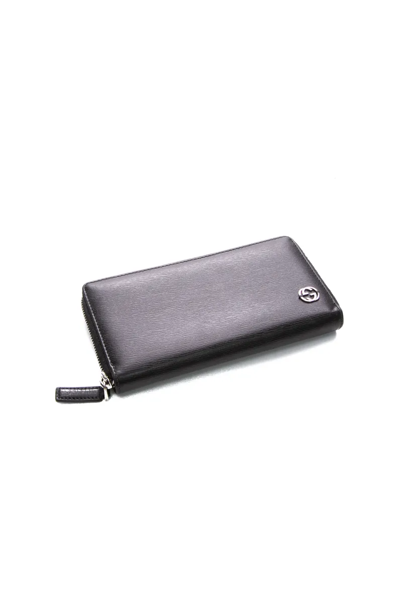 Leather Zip Around Wallet
