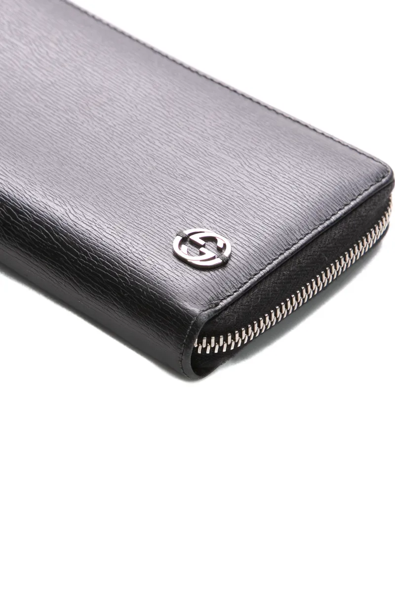 Leather Zip Around Wallet