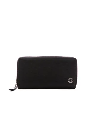 Leather Zip Around Wallet