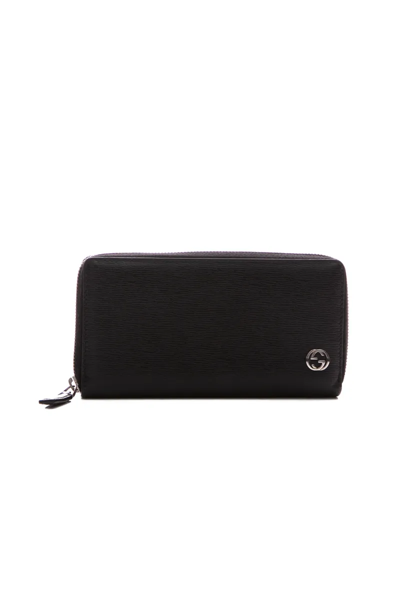 Leather Zip Around Wallet