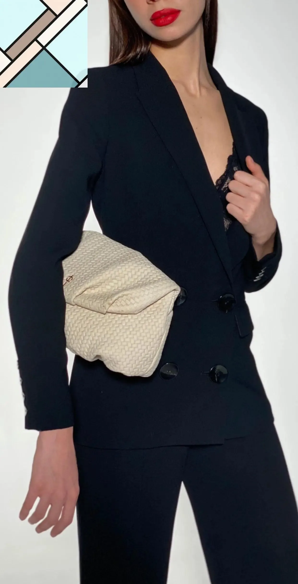 Leda Braid Handbag Beige