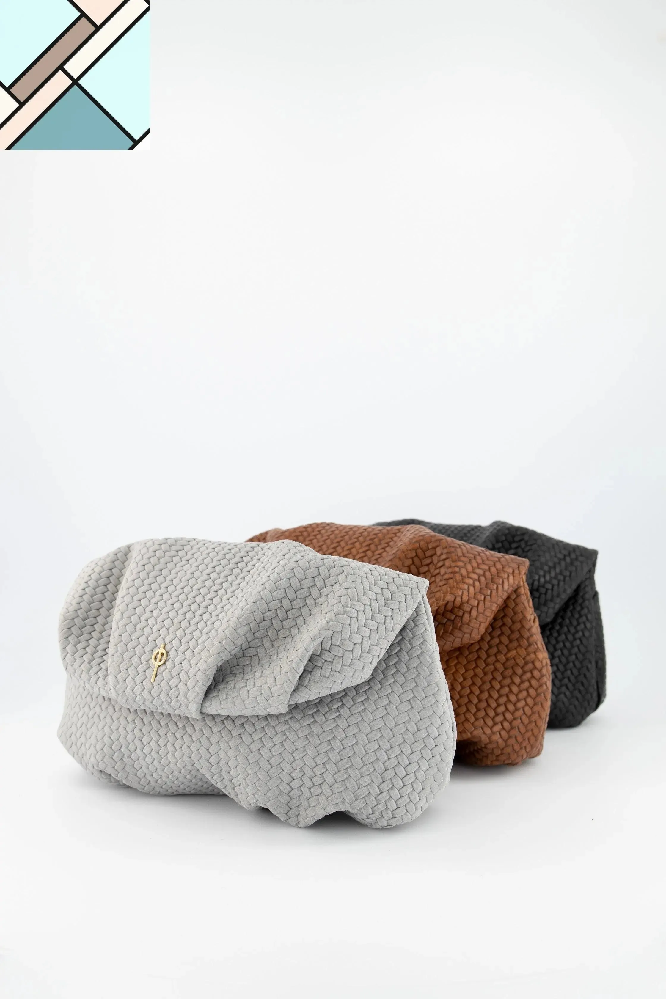 Leda Braid Handbag Grey