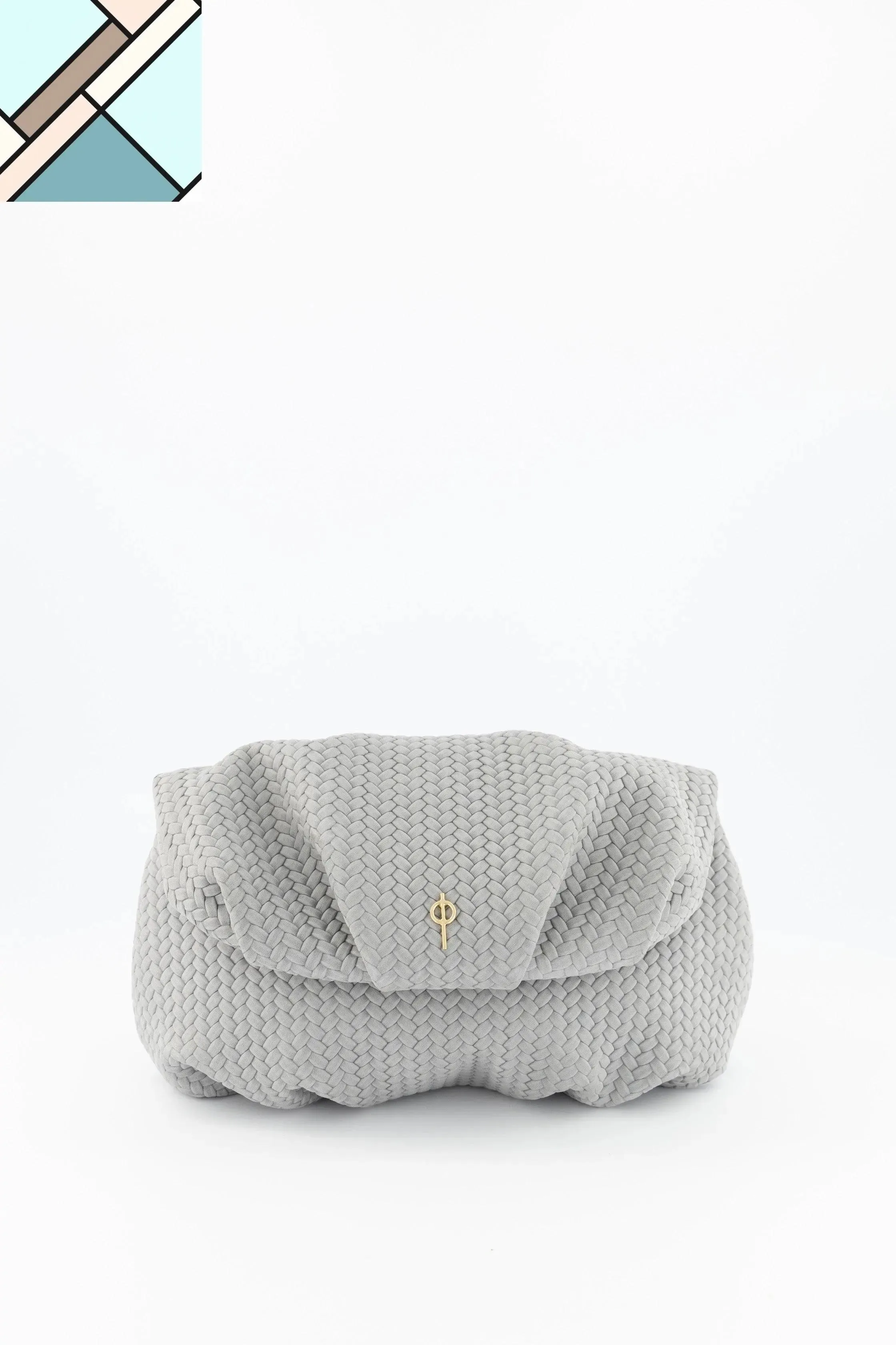 Leda Braid Handbag Grey