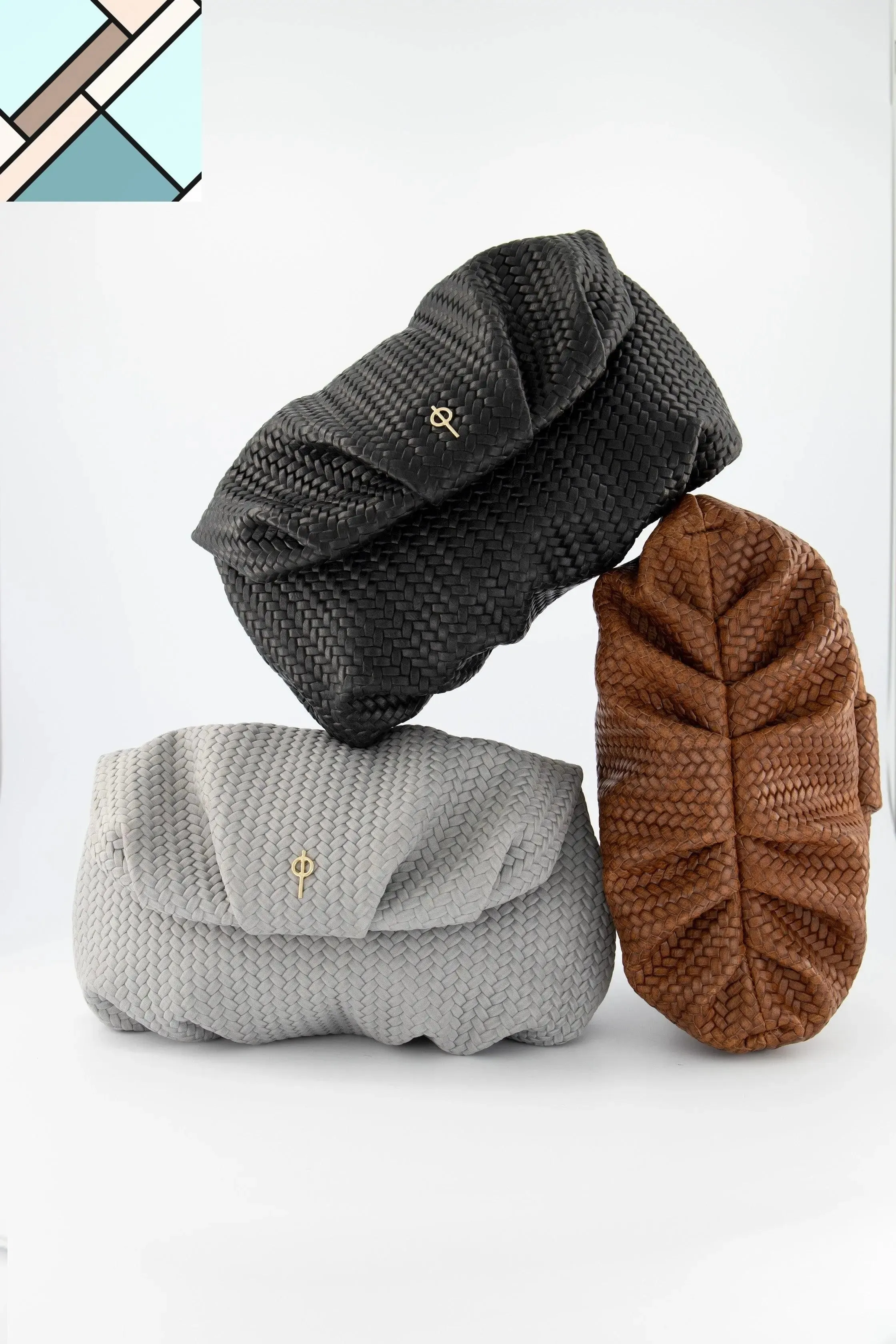 Leda Braid Handbag Grey