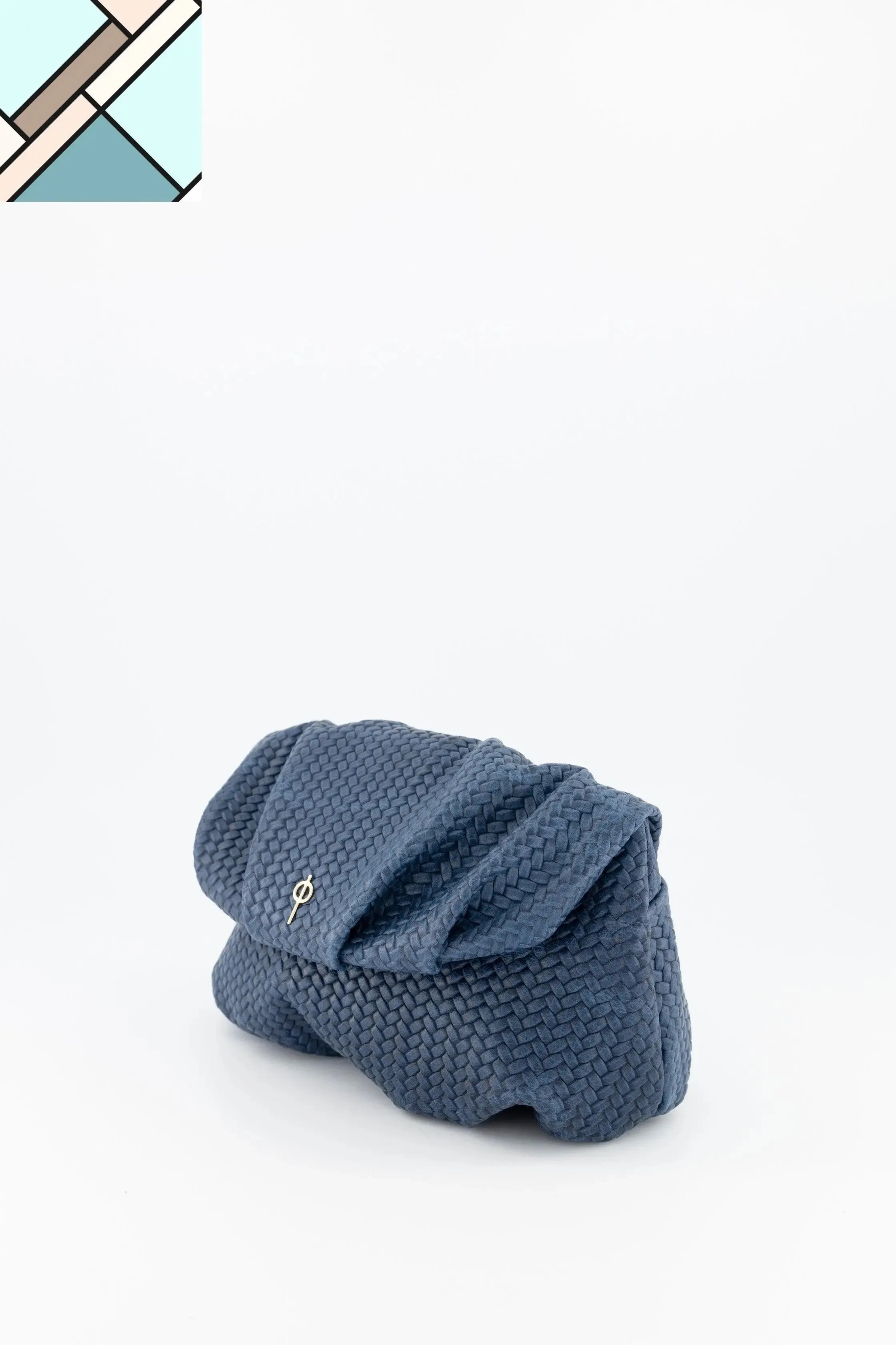 Leda Braid Handbag Navy