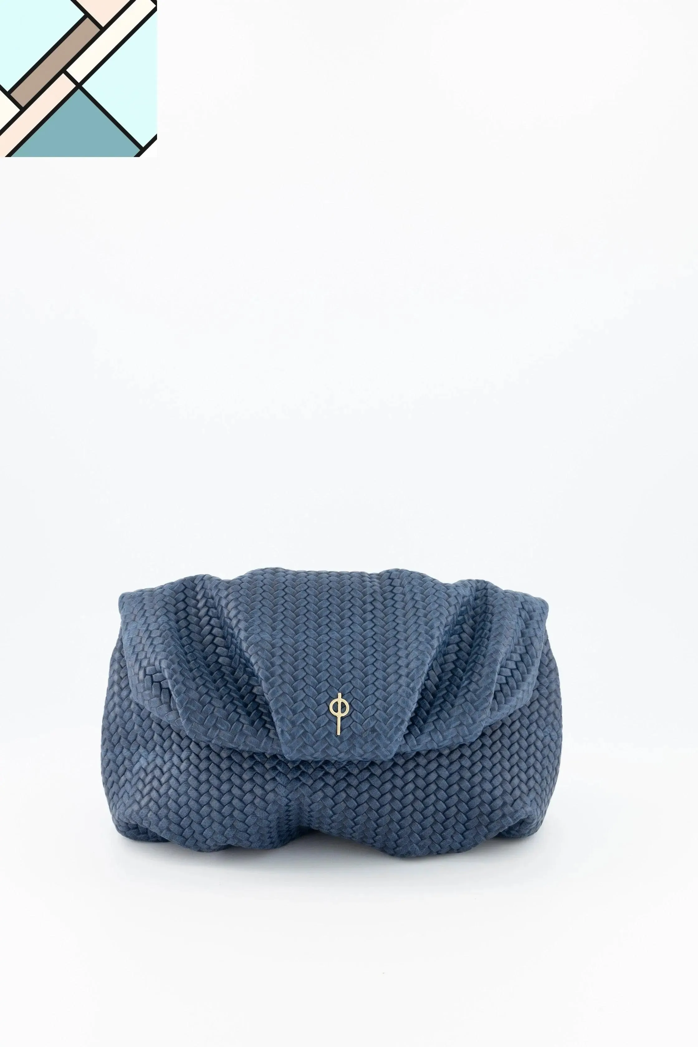 Leda Braid Handbag Navy