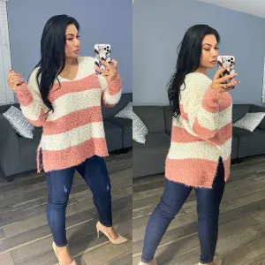 Lena Sweater- Blush and Cream
