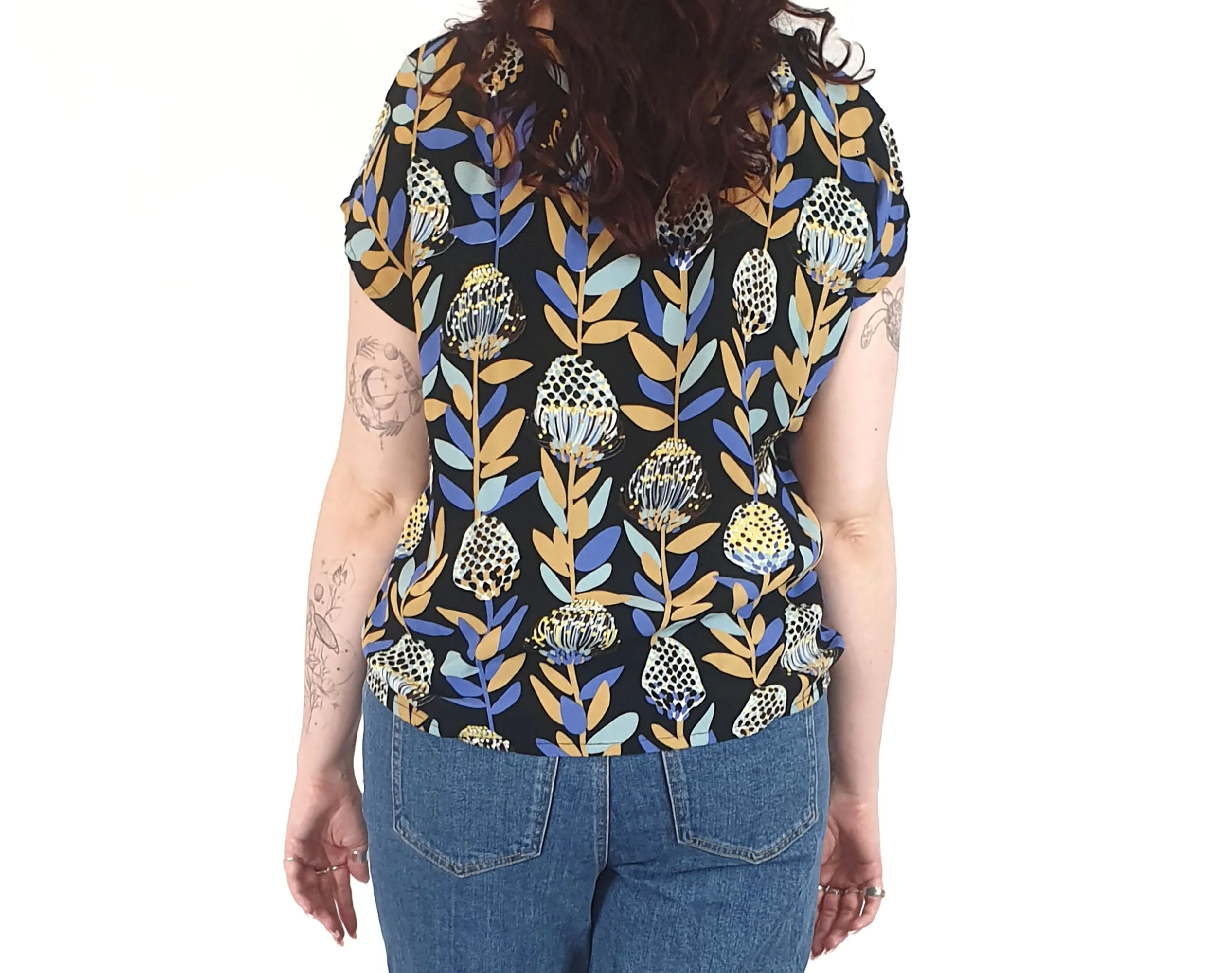 Leonard Street protea print top size 12