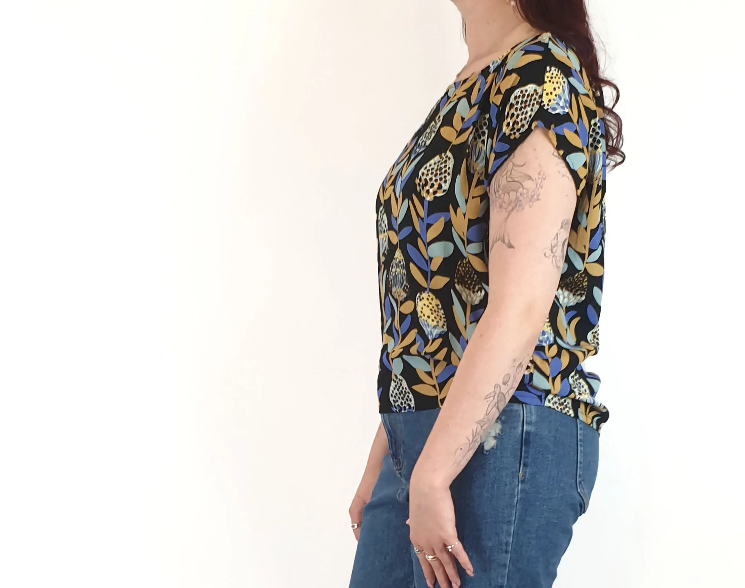 Leonard Street protea print top size 12