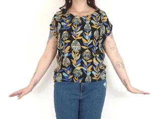 Leonard Street protea print top size 12