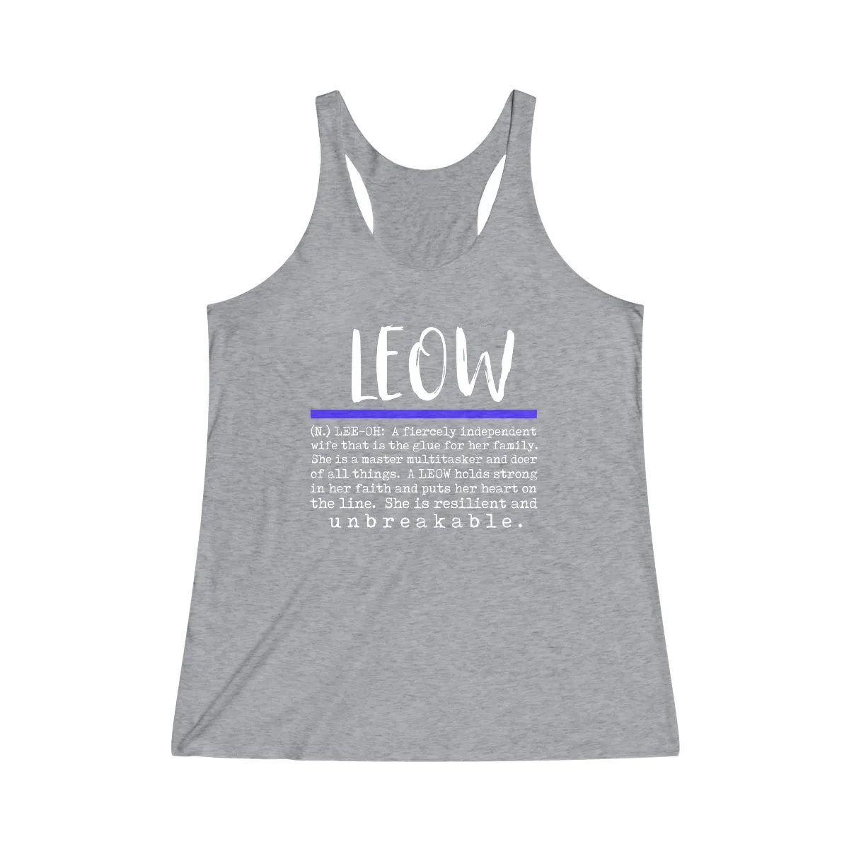 LEOW Defined © Women's Tri-Blend Racerback Tank