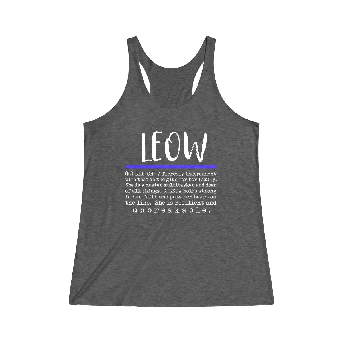 LEOW Defined © Women's Tri-Blend Racerback Tank
