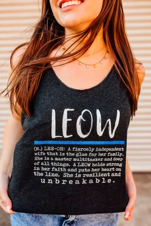 LEOW Defined © Women's Tri-Blend Racerback Tank