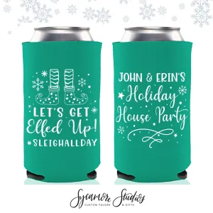 Let's Get Elfed Up - Slim 12oz Wedding Can Cooler #19S