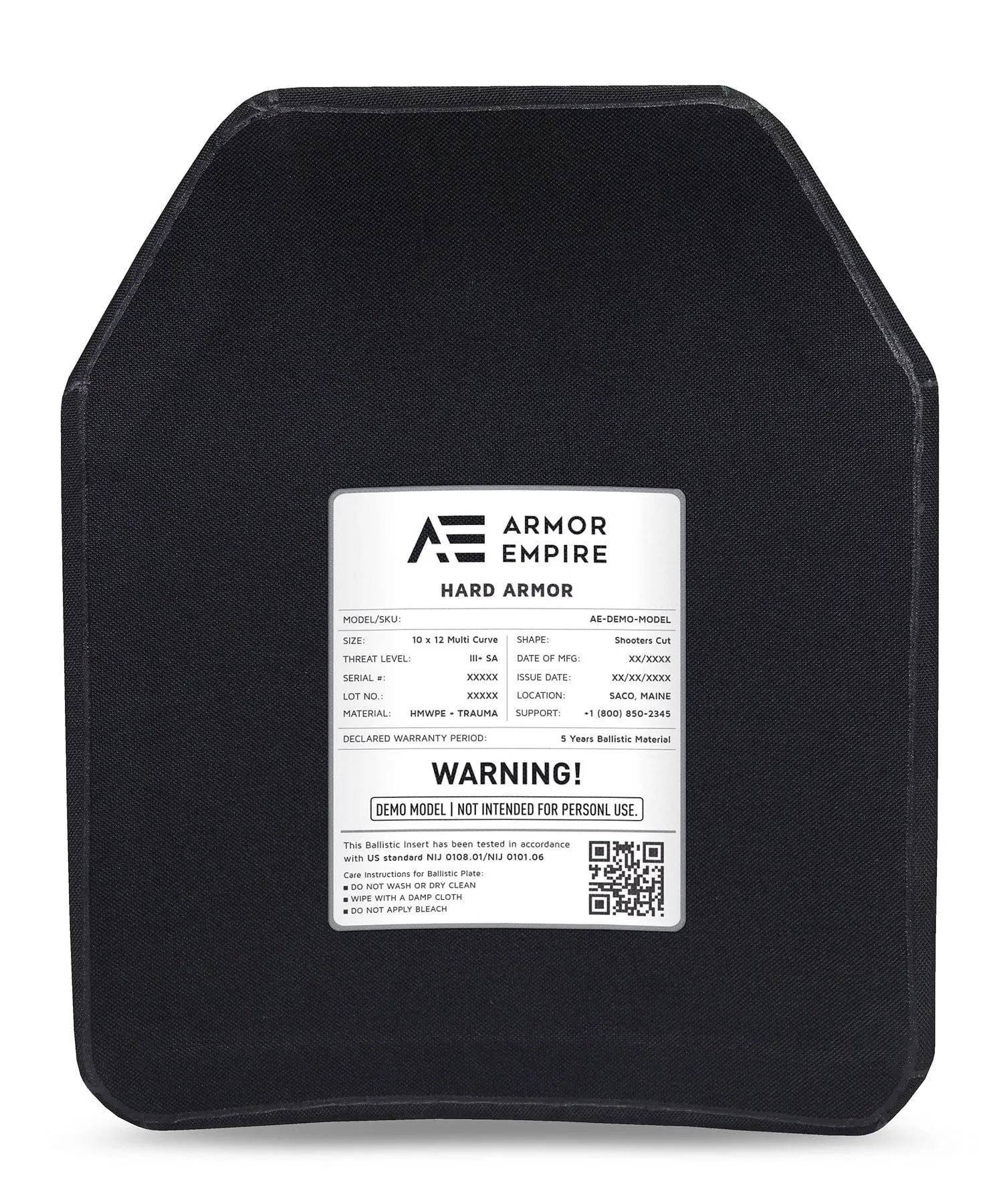 Level III  Multi-Curve Rifle Rated Armor Plate