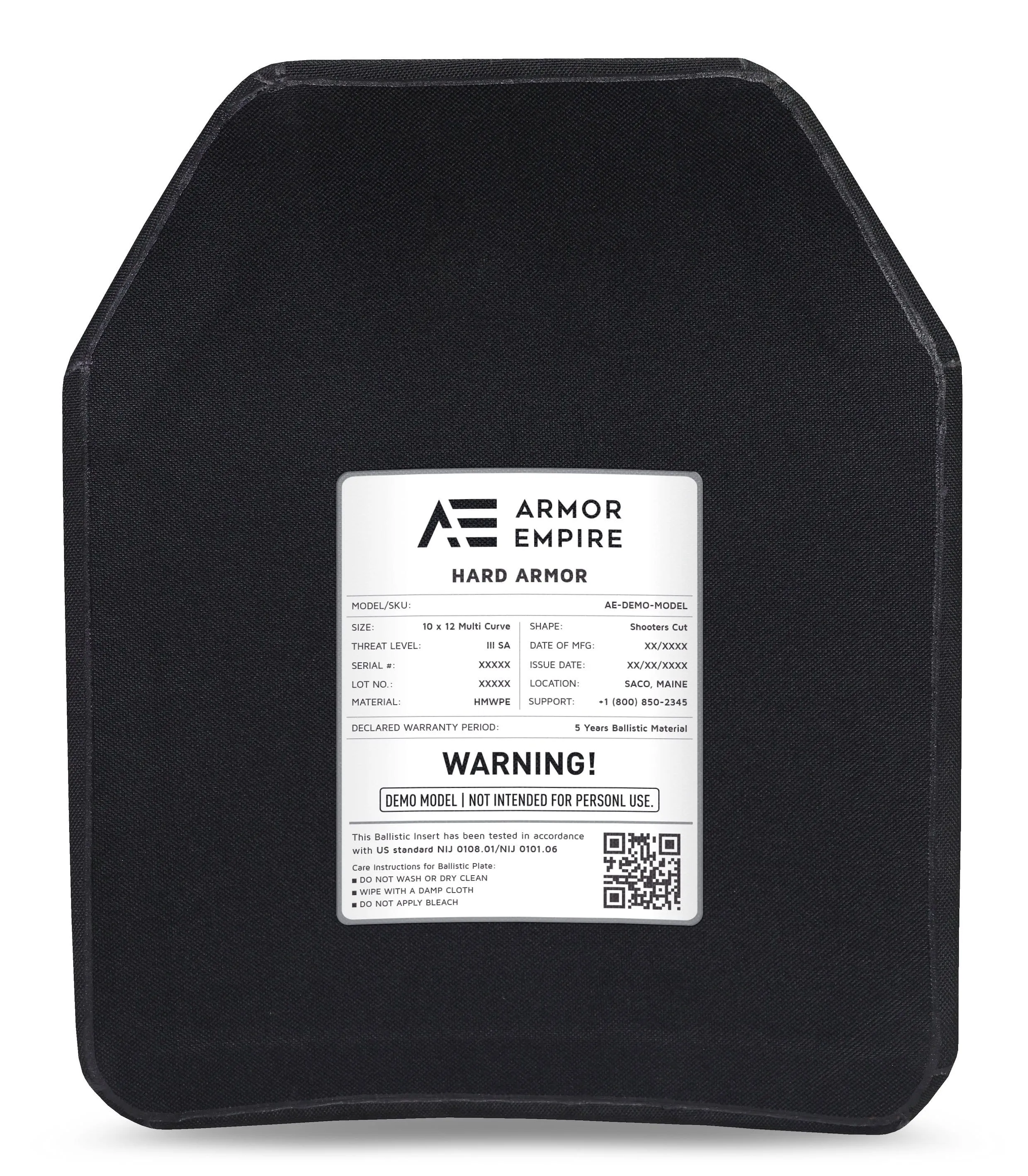 Level III Multi-Curve Rifle Rated Armor Plate