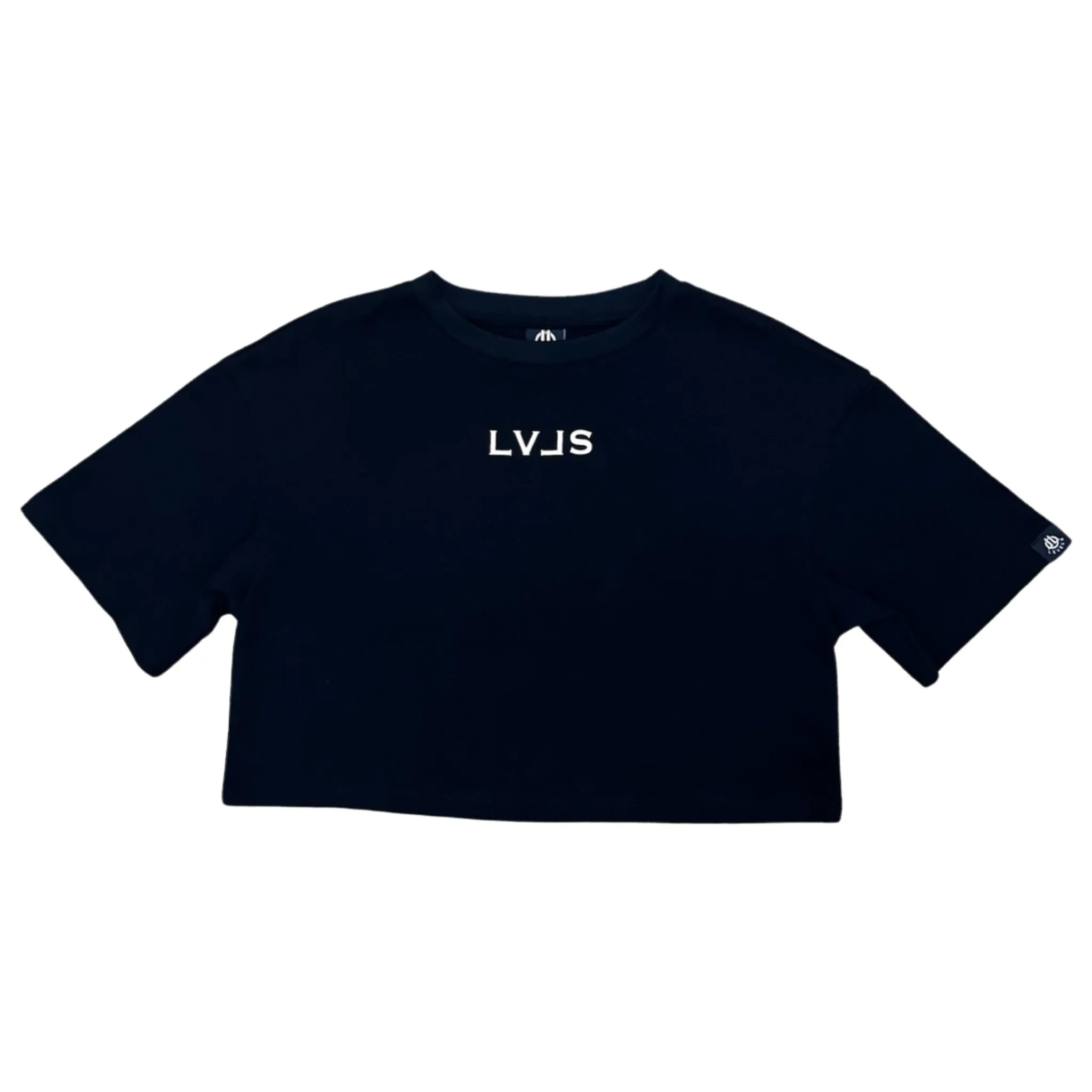 LEVELS OVERSIZED CROP TEE | BLACK