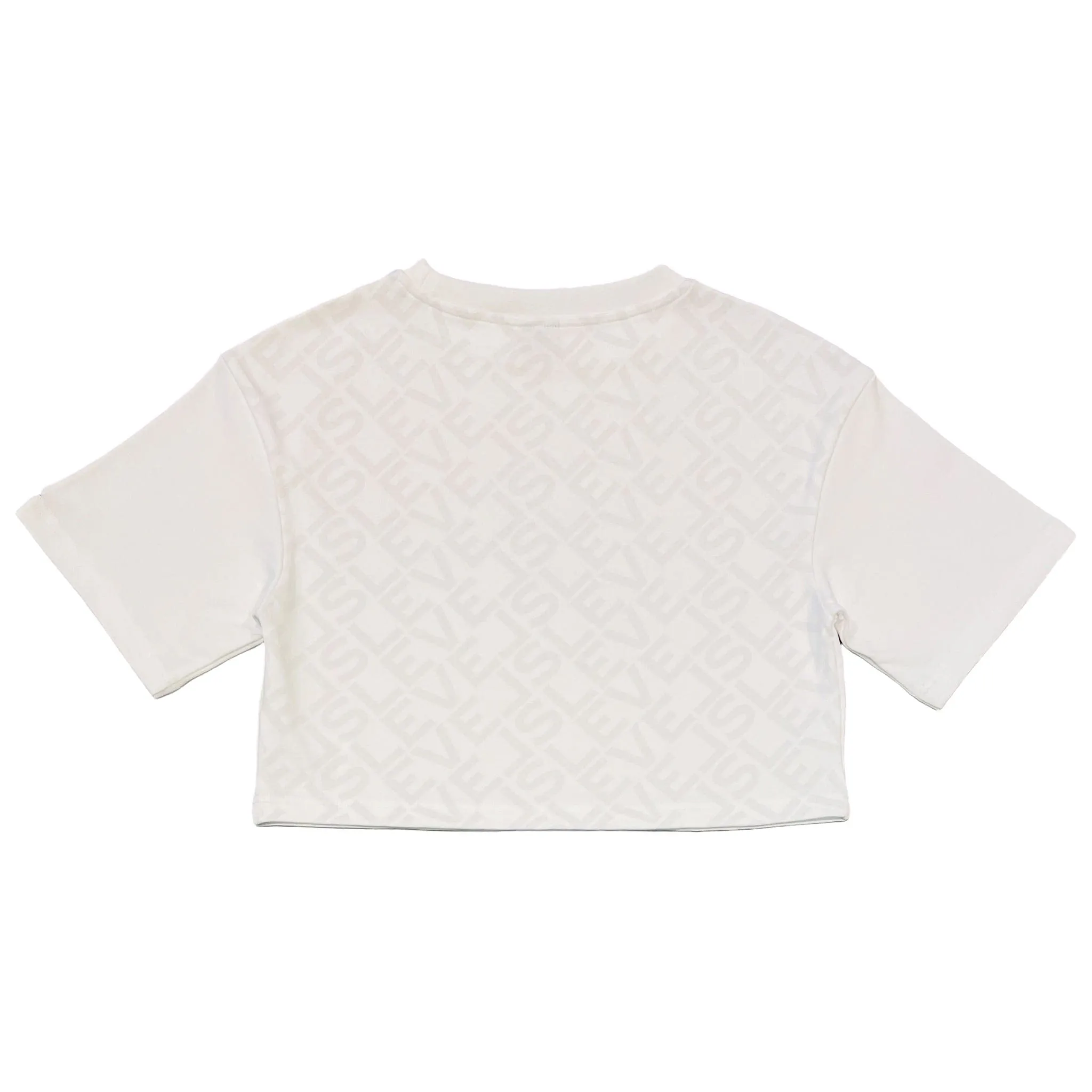 LEVELS OVERSIZED CROP TEE | WHITE