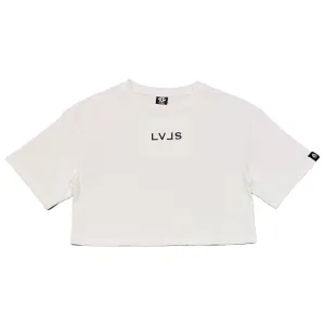 LEVELS OVERSIZED CROP TEE | WHITE